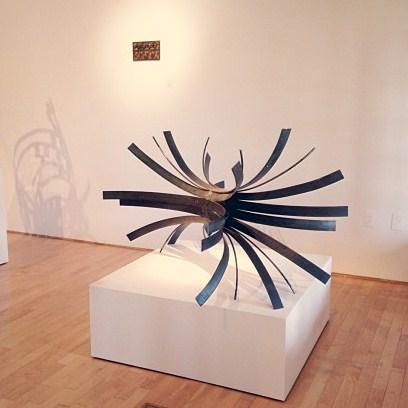 Hicks metal sculpture Ephemeral Part. 1 is currently showcased in the Boseman gallery.