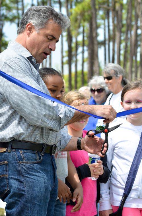 Wilmington Mayor Bill Saffo took part in the ribbon-cutting ceremony before the start of the walk.