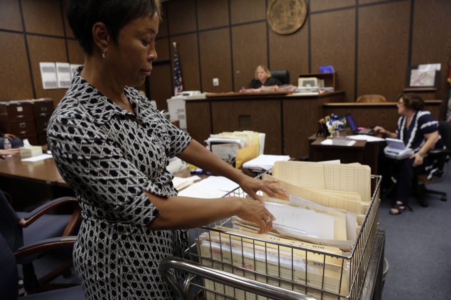 Prosecutor Lori Lee Gray with a cart full of case files in the court of Commissioner Catherine Pratt, who handles sex trafficking cases at Compton court in Compton, Calif. (Irfan Khan/Los Angeles Times/MCT) This is a sight that is not uncommon in Wilmington, N.C. 