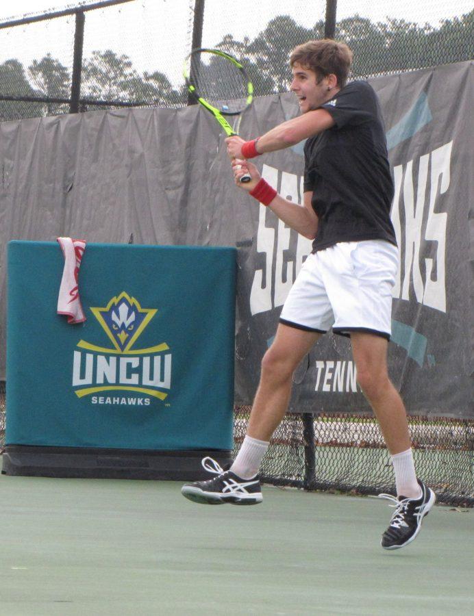 UNCW freshman Ignasi de Rueda has won 8 of 11 singles matches this spring. 