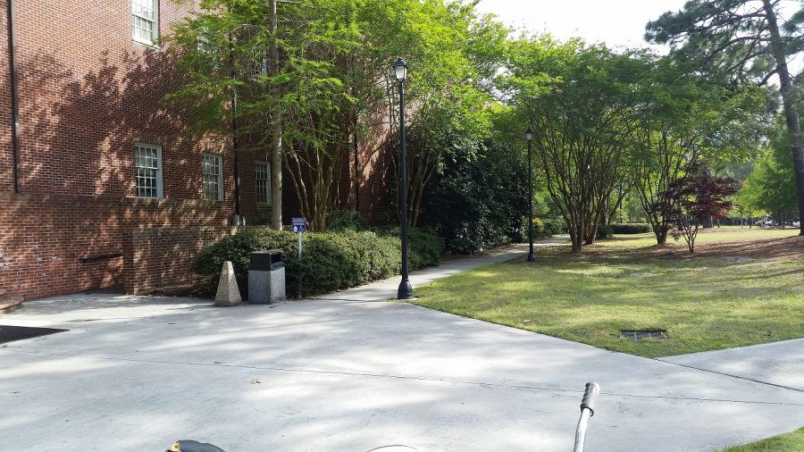 The sidewalks between Cameron and Dobo halls are where the assault took place around 3 p.m. on April 18.