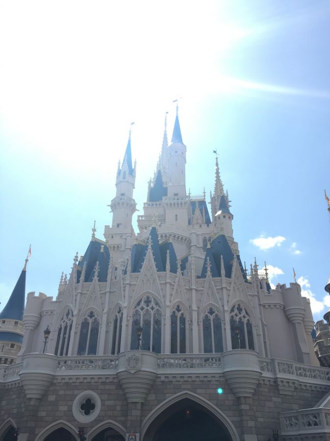 The sun lights up a famous viewpoint at Walt Disney World in Florida over Spring Break