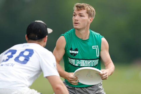 J.D. Hastings during a UNCW Ultimate Seamen game over the summer.