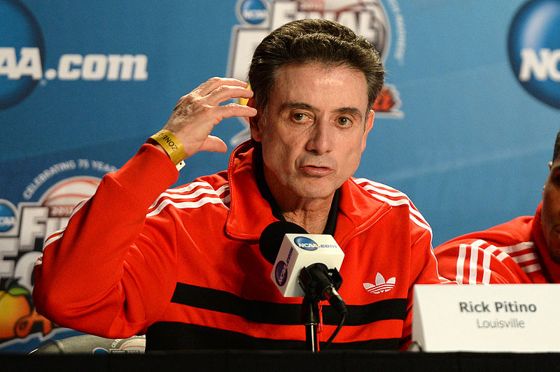 Rick Pitino, head coach of the Louisville Cardinal mens basketball team. (WikiMedia Commons photo)