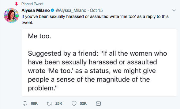 Alyssa Milano's movement-sparking tweet 