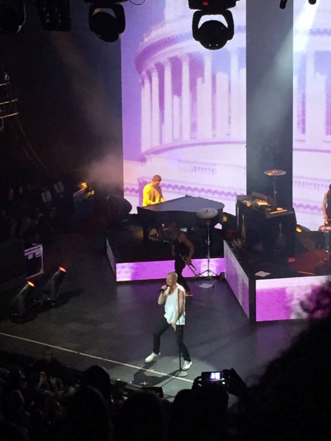 Macklemore preforms live at the Riviera Theatre in Chicago, IL. 