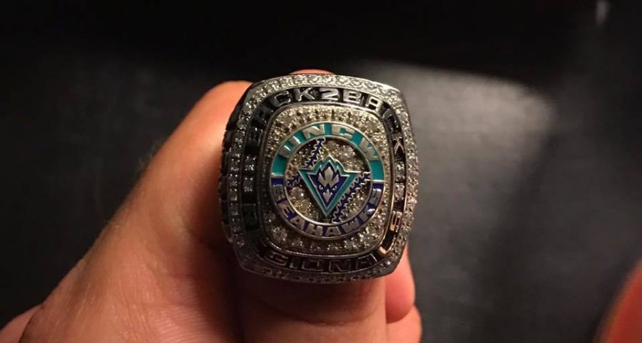 One+of+UNC+Wilmingtons++2016+NCAA+Regional+Championship+rings.+A+ring+similar+to+this+one+was+stolen+from+former+UNCW+baseball+player+Alex+Groffs+home+over+the+weekend.