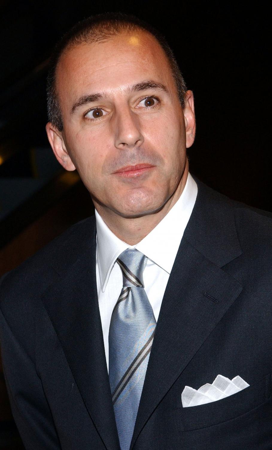 TV anchor Matt Lauer (NBC's Today show) is photographed as he arrives at the