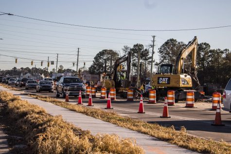 Construction on Kerr Avenue.