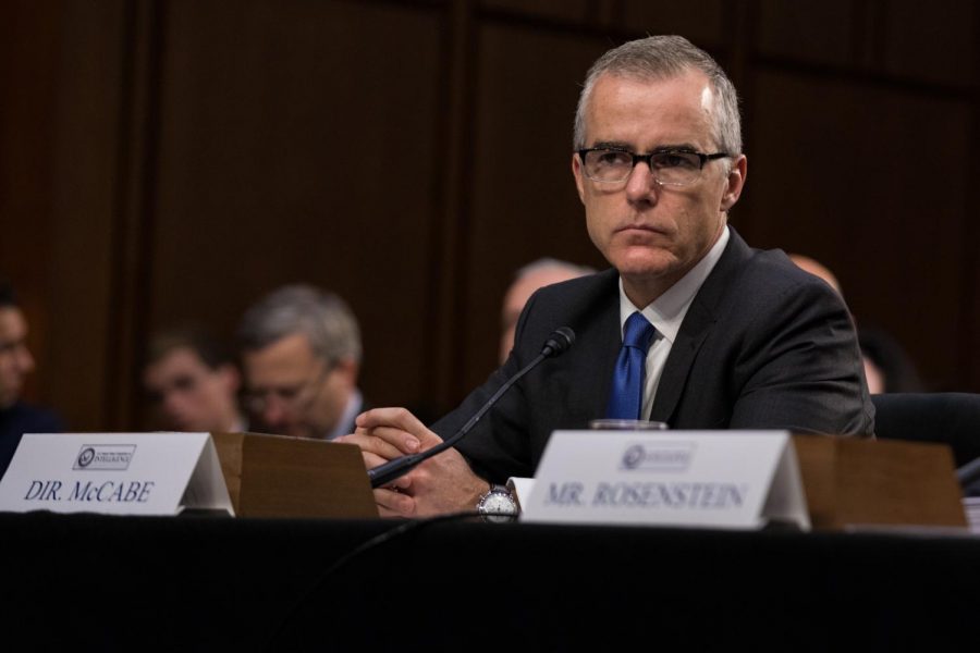 Andrew McCabe in front of the Senate Intelligence Committee. Photo courtesy of Tribune News Service (Cheriss May/NurPhoto/Sipa USA/TNS)