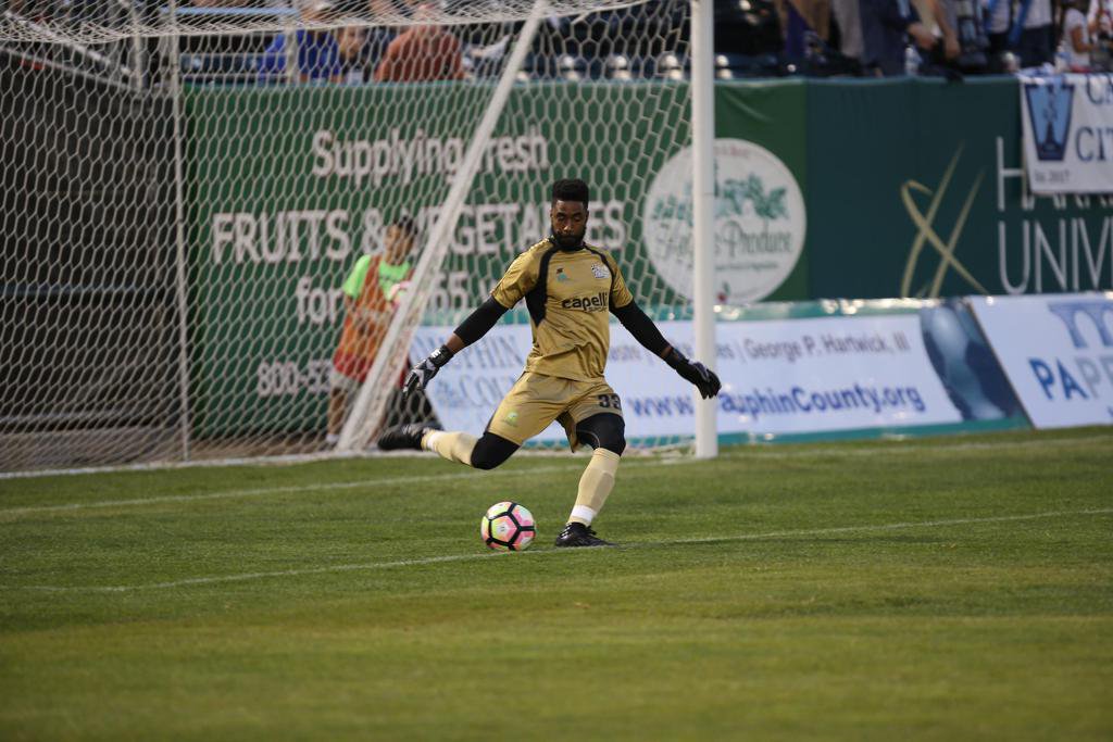 Brandon Miller as a member of the United Soccer League's Harrisburg City Islanders.