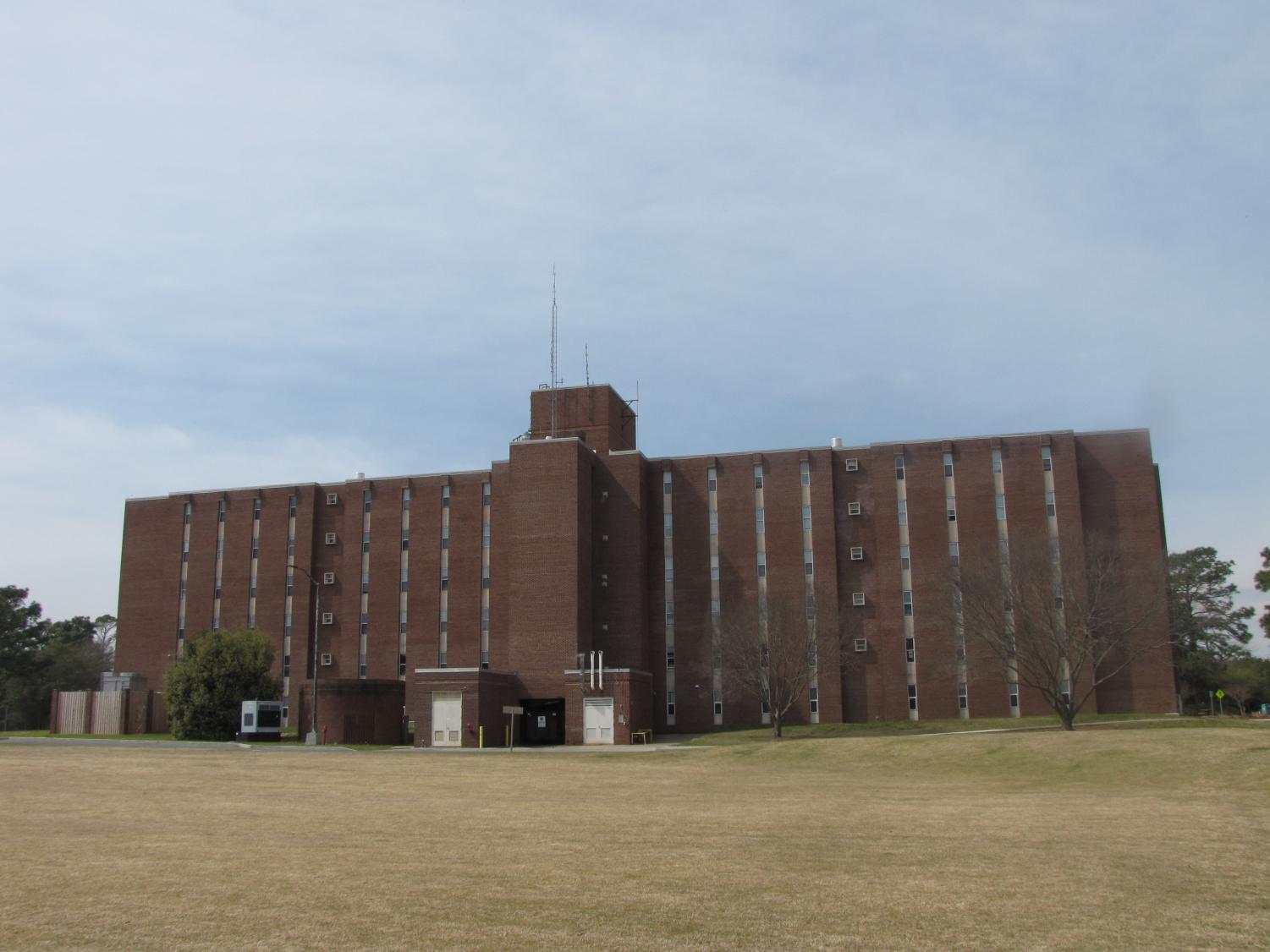 Galloway Hall was named for Edmond Galloway, a freshman who died in 1974 when he fell off of a bicycle and sustained a head injury. April 1975, was formally named for him.
