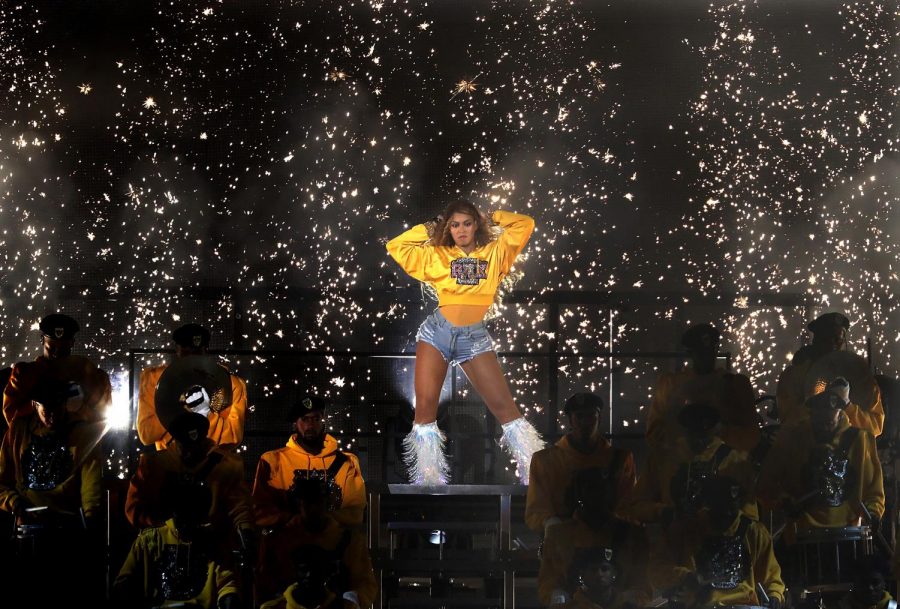 Beyoncé during her Coachella performance. 