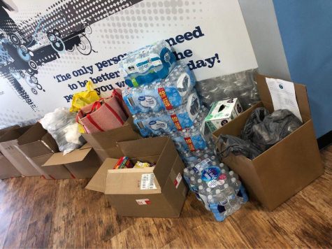 Supplies and donations gathered through the efforts of We Wilm Rebuild, a Hurricane Florence relief project started by UNCW students.