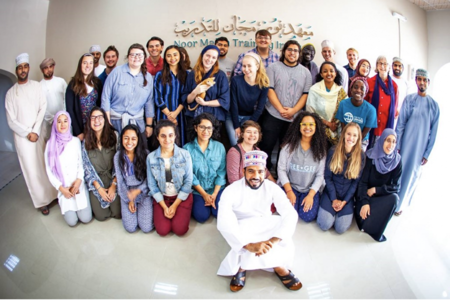 Jasmine Ceron with other students during her intensive language program in Oman through the Critical Language Scholarship.