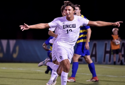 Defender Wilhelm Nilsson (12) during UNCW's 2-2 draw against Delaware