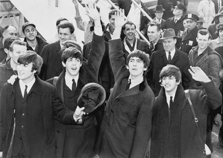 The Beatles in 1964. From left to right: John Lennon, Paul McCartney, George Harrison, Ringo Starr. 