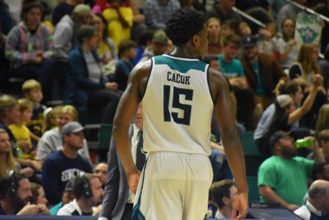 Devontae Cacok (15) during UNCW's conference opener against College of Charleston on Dec. 29, 2018.