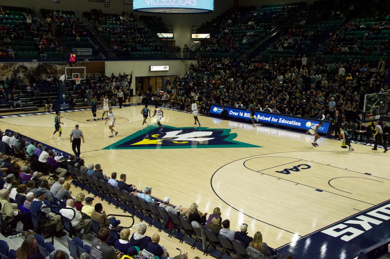 Alcohol sales introduced to Trask Coliseum for basketball season