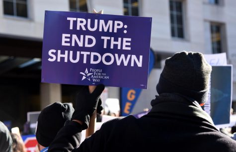 On the 20th day of a partial government shutdown, furloughed federal workers, contractors and union representatives gathered before marching to the White House to demand that President Trump reopen the government on Jan. 10, 2019 in Washington, D.C.