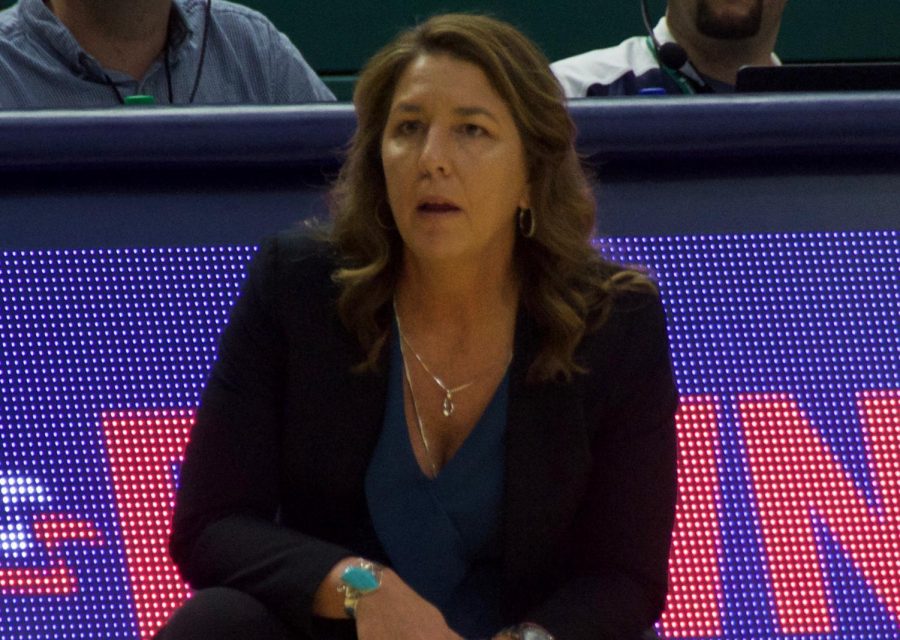 UNCW women's basketball coach Karen Barefoot