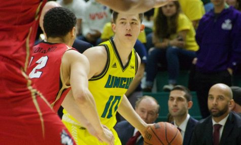 Kai Toews (10) during UNCW's matchup with Northeastern on Feb. 14, 2019