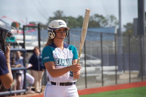 Lacey Fox (5) during UNCW's matchup with Howard in the Fairfield Inn & Suites Seahawk Softball Bash on Feb. 15, 2019.