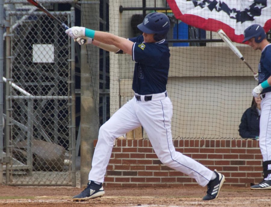 Cole Weiss (8) during UNCWs matchup with VMI on Feb. 17, 2019. 