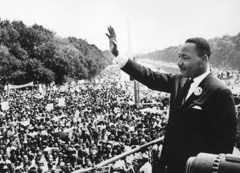 Dr. Martin Luther King, Jr., giving his famous