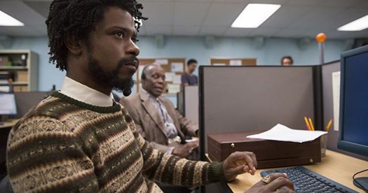 Lakeith Stanfield, pictured left, and Danny Glover acting an example of code switching in the 2018 film, Sorry To Bother You.