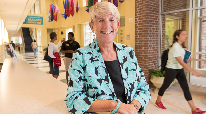 Pat Leonard, Vice Chancellor of Student Affairs. PHOTO BY: JEFF JANOWSKI/UNCW