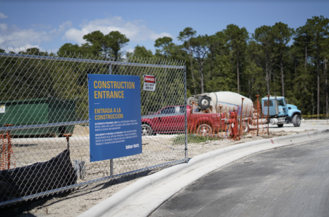 Construction on UNCW's campus as of August 28, 2019.
