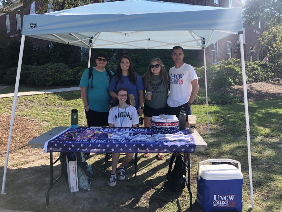 UNCWs College Republicans club with a table for Constitution Day on Sept. 17, 2019