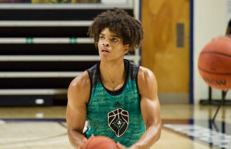 Shykeim Phillips during UNCW's first official practice of the 2019-20 season on Sep. 26, 2019.