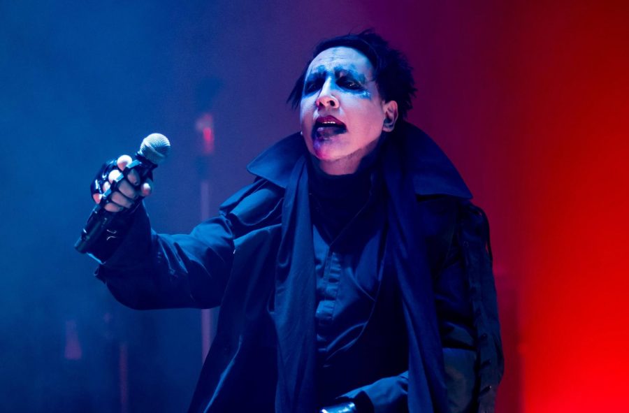 Singer Marilyn Manson performs at Wacken Open Air music festival on Aug. 5, 2017 in Germany. Marilyn Manson co-founder Scott Putesky, who left the band during the recording of their 1996 breakout album Antichrist Superstar, died Sunday after a long battle with colon cancer. (Imago/Zuma Press/TNS)