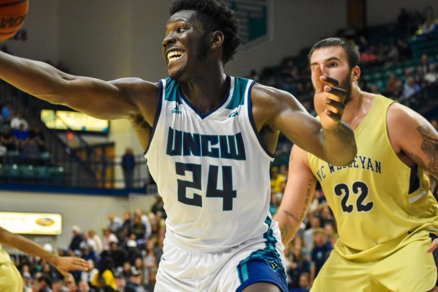 Imajae Dodd during UNCWs matchup with N.C. Wesleyan on Nov. 19, 2019.