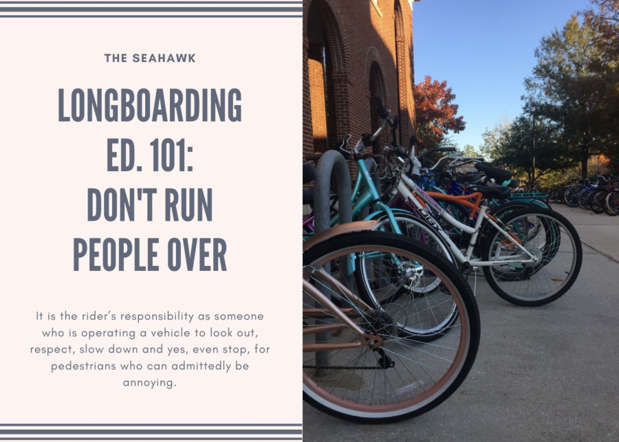 A bike rack outside Randall Library