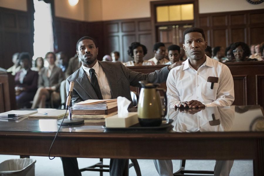 Michael B. Jordan (left) and Jamie Foxx in Just Mercy. (Warner Brothers Pictures/TNS)