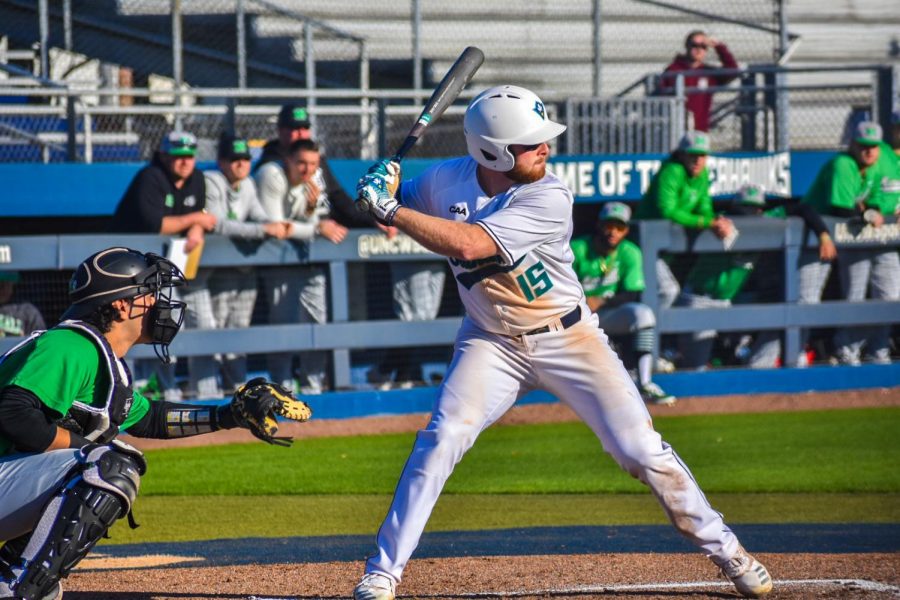 Matt Suggs (15) during UNCWs matchup with Marshall on Feb. 22, 2020 at Brooks Field. 