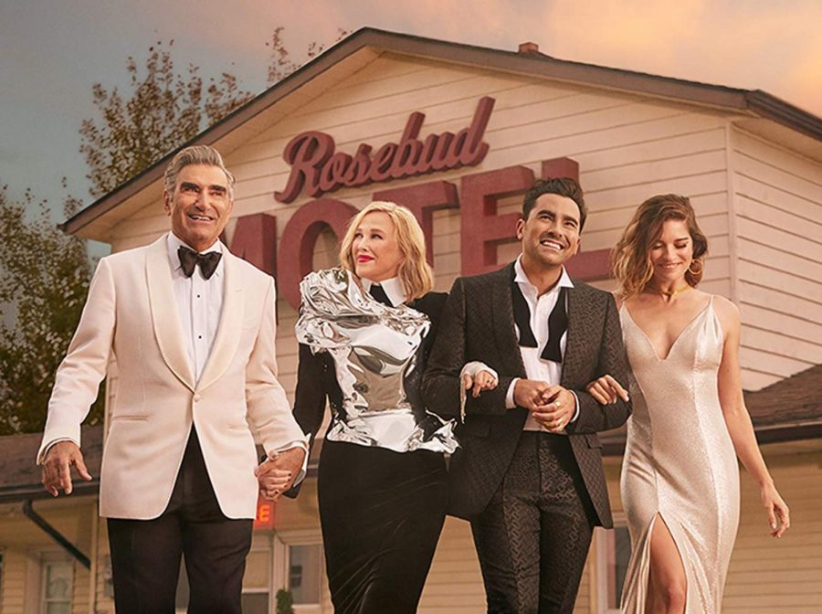 From left to right: Eugene Levy, Catherine OHara, Dan Levy and Annie Murphy star in the final season of Schitts Creek. (Pop TV/TNS)
