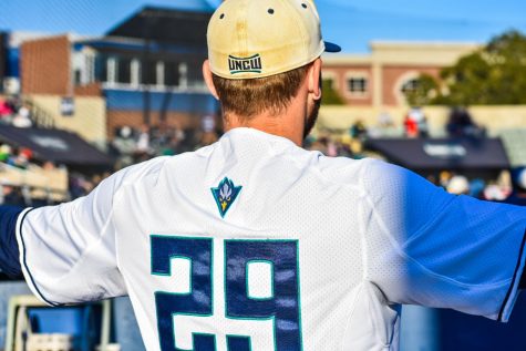 Brody Lawson (29) during UNCW's Opening Day matchup with Dayton on Feb. 14, 2020 at Brooks Field