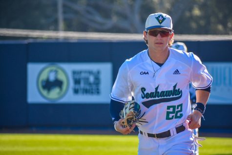 Noah Bridges (22) during UNCW's matchup with Dayton on Feb. 15, 2020