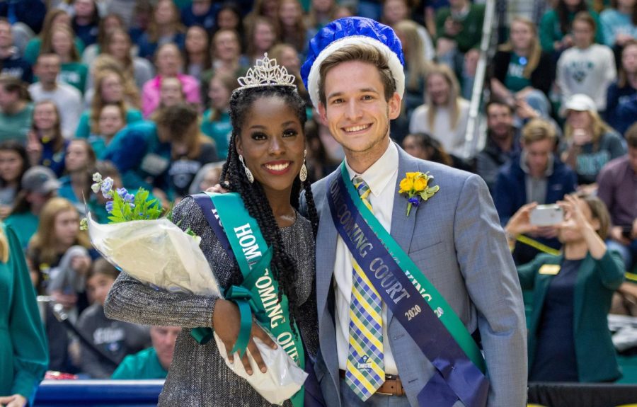 2020 Homecoming King and Queen Ricki Nelson (left) and Nick Pianovich (right). PHOTO COURTESY: JEFF JANOWSKI/UNCW