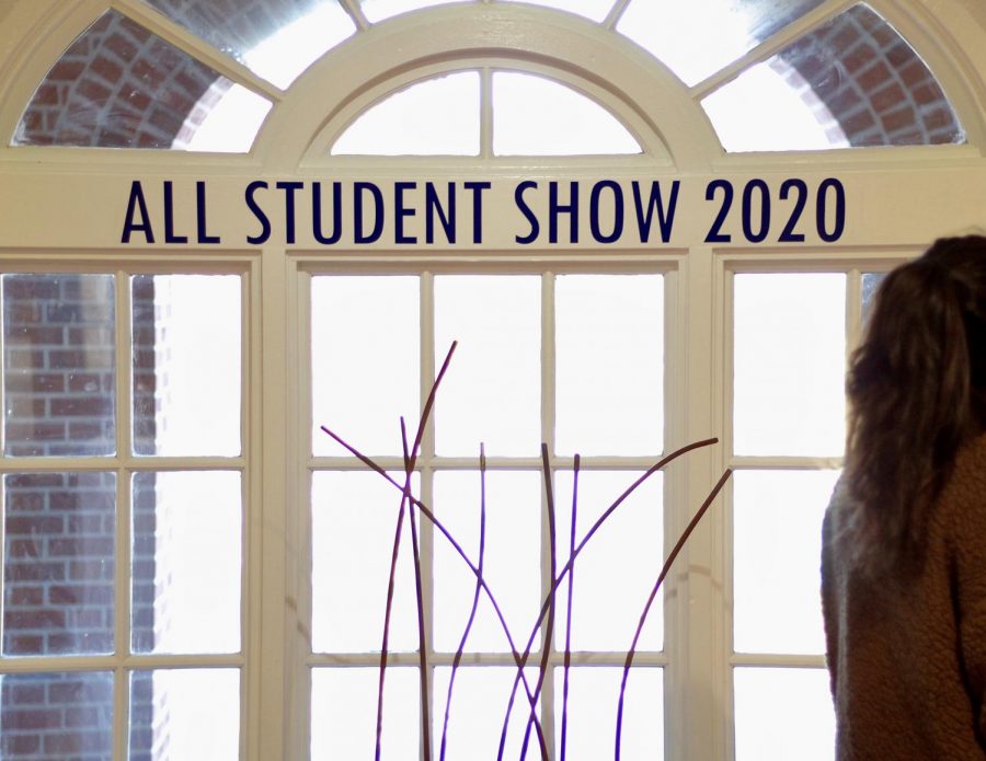 The annual All Student Show opened in the UNCW Boseman Gallery on Feb. 27, 2020. Photo by Lauren Wessell.