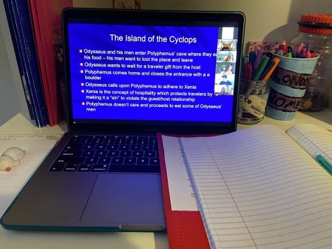 An online zoom lecture from my ENG-210/Mythology class.