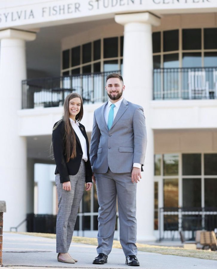 2020-2021 SGA VP Sabrina Balent and Preisdent Matt Talone.