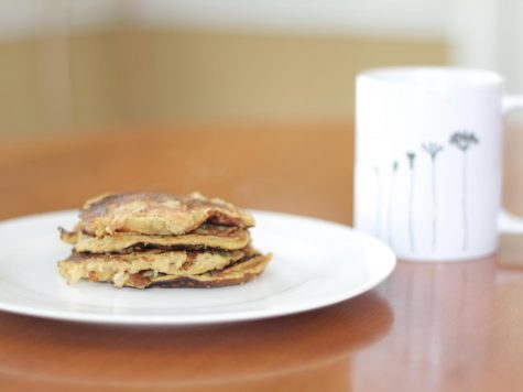 Fresh banana peanut butter pancakes. Photo by Lauren Wessell.
