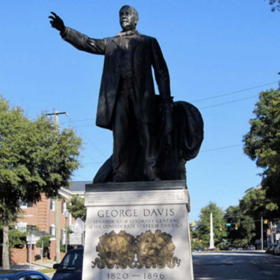 The George Davis Monument in Wilmington, NC, a tribute to the fourth Attorney General of the Confederate States