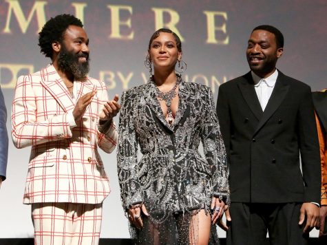 Beyonce, Donald Glover, and Chiwetel Ejiofor at the World Premiere of Disney's
