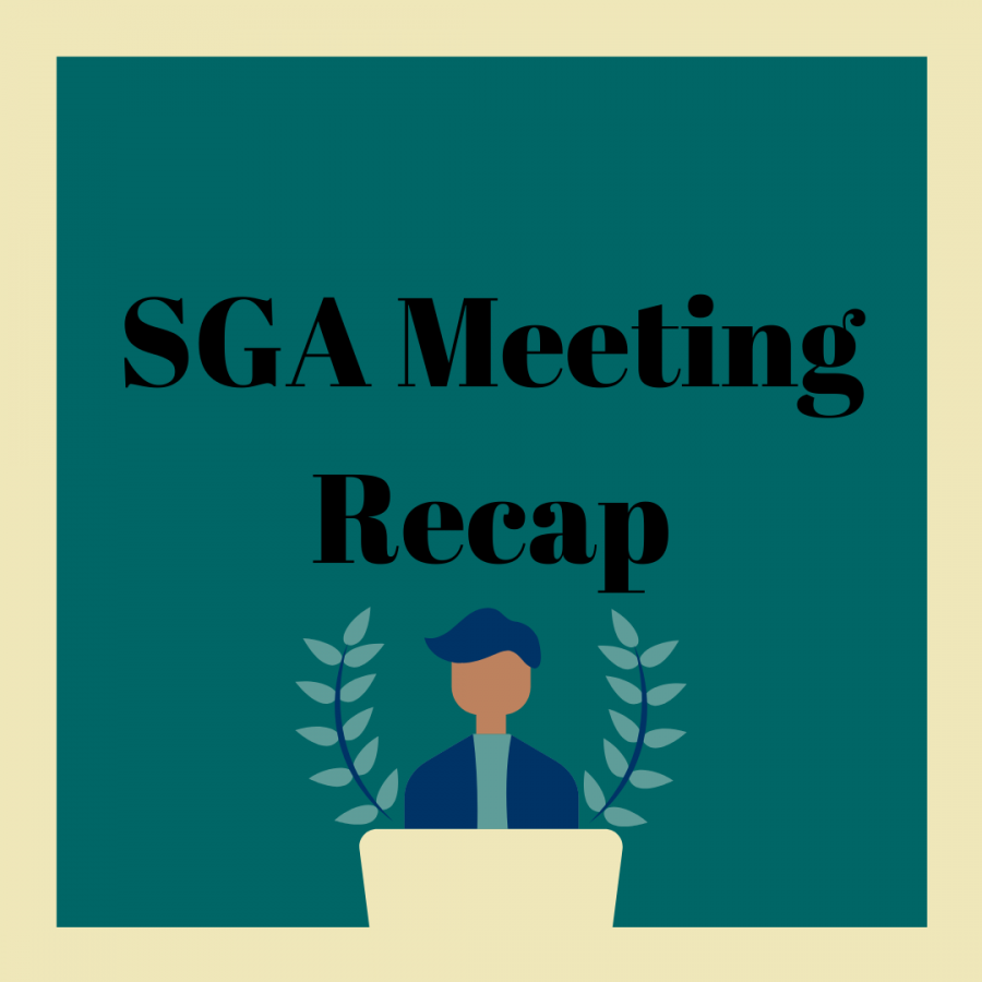 The Student Government Association (SGA) meets every Tuesday from 6:30 pm to 8 pm.